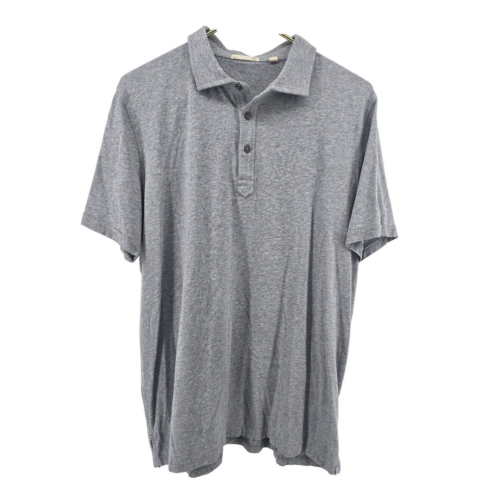tasc Performance Polo Shirt Men XL Gray Carrollton Bamboo Cotton Blend Short Slv